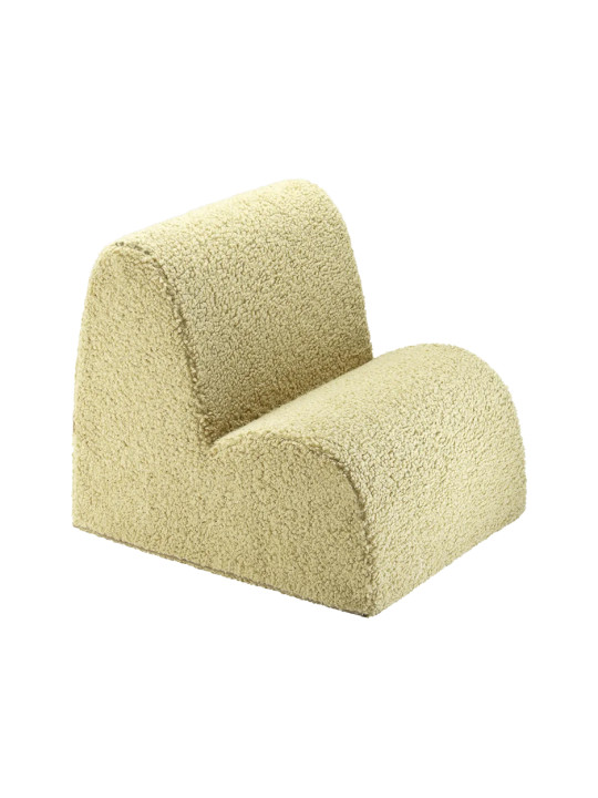 Poltroncina nuvola in tessuto teddy verde - Wigiwama