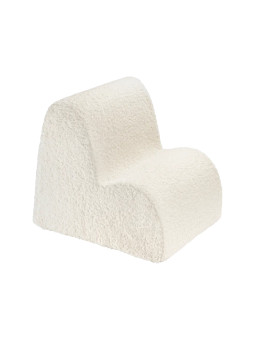 Poltroncina nuvola in tessuto teddy bianco - Wigiwama