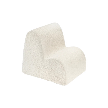 Poltroncina nuvola in tessuto teddy bianco - Wigiwama