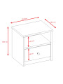 Comodino per bambini Babydreams in legno bianco - Kocot Kids