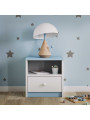 Comodino per bambini Babydreams in legno azzurro - Kocot Kids