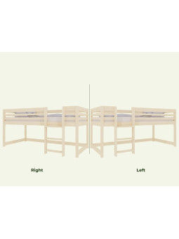 Children's Low loft bed Tuly with ladder - Benlemi