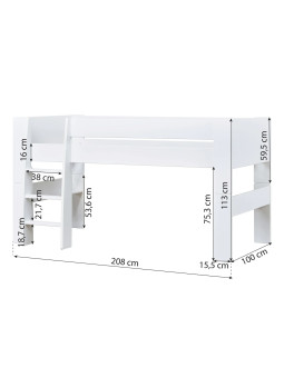 Children's Steens for Kids Low Loft Bed - Hoppekids