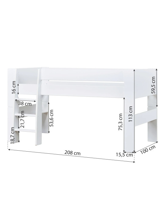 Children's Steens for Kids Low Loft Bed - Hoppekids