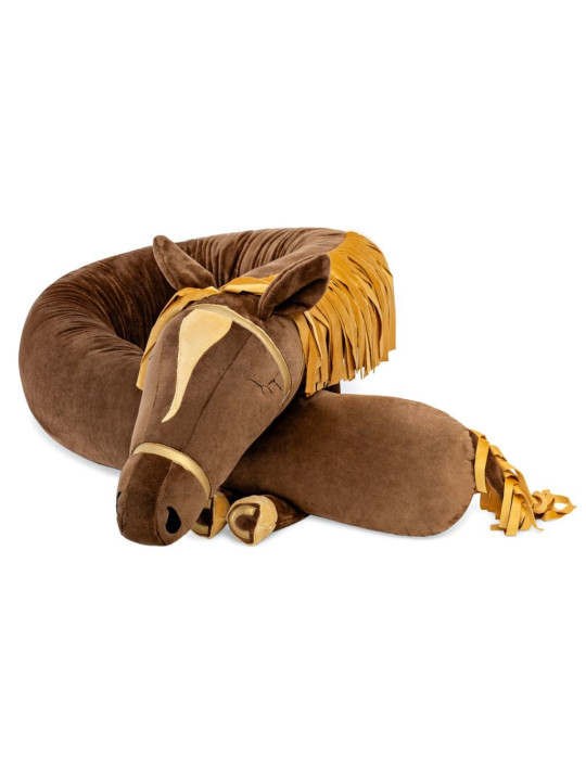Paracolpi per lettino bambini a forma di cavallo marrone - Benlemi