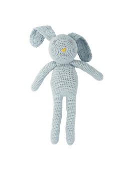 Blue Grey Crochet Hazel Bunny