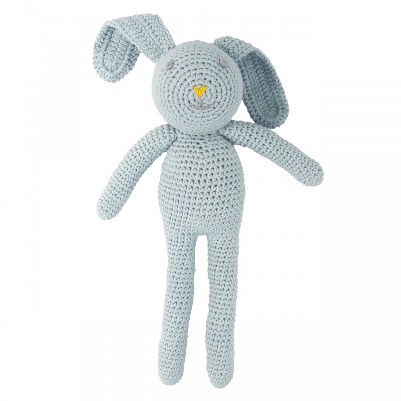 Blue Grey Crochet Hazel Bunny