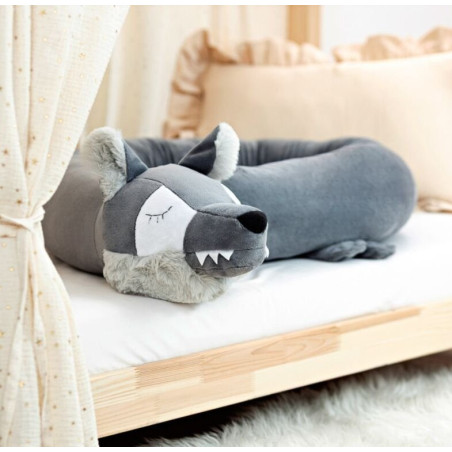 Children’s plush bed bumper Wolf - Benlemi