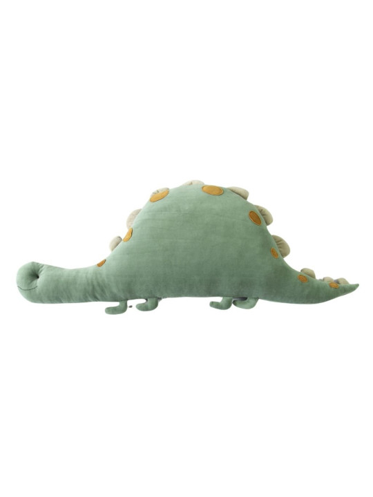 Children’s 2in1 plush pillow and bed bumper sage green Dinosaur - Benlemi