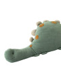 Children’s 2in1 plush pillow and bed bumper sage green Dinosaur - Benlemi