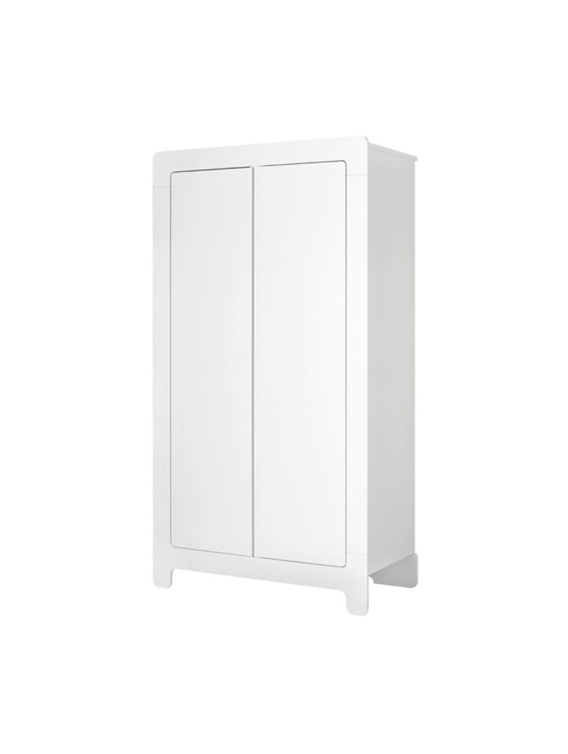 Children's bedroom 2-Door Wardrobe in white MDF Moon Collection