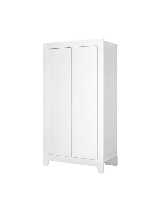 Children's bedroom 2-Door Wardrobe in white MDF Moon Collection