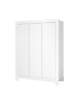 Children's bedroom 3-Door Wardrobe in white MDF Moon Collection