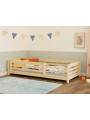 Lettino basso per bambini con spondina in legno Tuly - Benlemi
