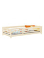 Lettino basso per bambini con spondina in legno Tuly - Benlemi