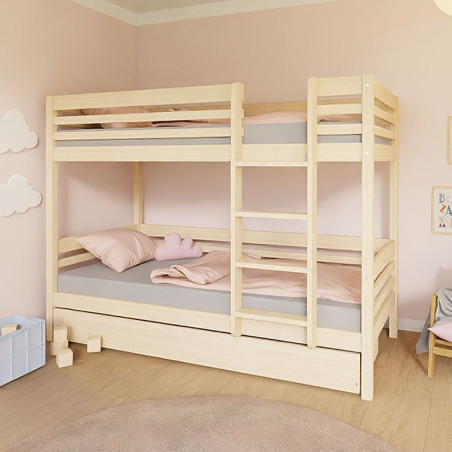 Letto a castello per bambini Tuly con scaletta - Benlemi