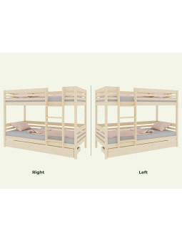 Children's Bunk bed Tuly with ladder - Benlemi