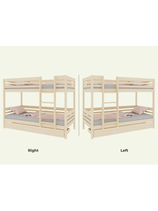 Letto a castello per bambini Tuly con scaletta - Benlemi