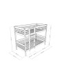 Children's Bunk bed Tuly with ladder - Benlemi