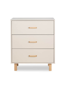 3-Drawer Chest Laura in champagne wood with changing table - Little Sky