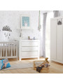 Cassettiera 3 cassetti con Fasciatoio rimovibile per la Cameretta dei Bambini in MDF - Collezione Moon