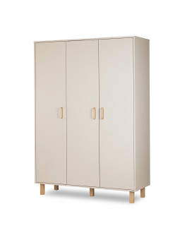 Armadio 3 ante Laura in legno champagne per camerette bambini - Little Sky
