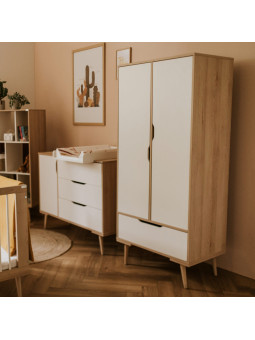 Armadio 2 ante Sofie per camerette bambini - Little Sky