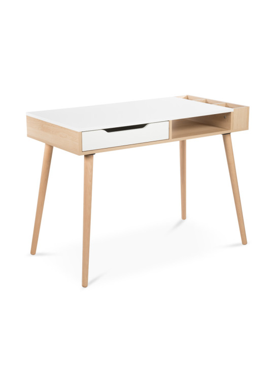 Children's Desk Sofie in natural / white wood - Little Sky
