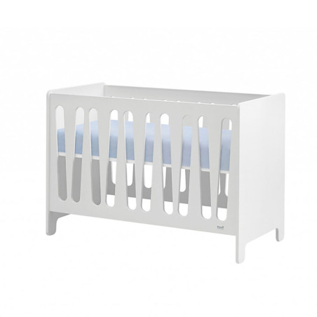 Children's bedroom Cot Bed 120x60 in white MDF Moon Collection