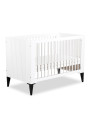 Culla / Lettino 60x120 Mia in legno bianco e gambe nere - Little Sky