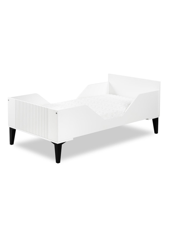 Culla / Lettino 70x140 Mia in legno bianco e gambe nere - Little Sky