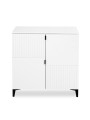 Changing dresser Mia in white wood / black legs - Little Sky