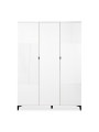 Armadio 3 ante Mia in legno bianco e gambe nere - Little Sky