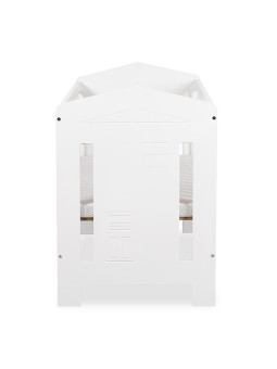 Baby House Cot Bed 60x120 Ida in white wood - Little Sky
