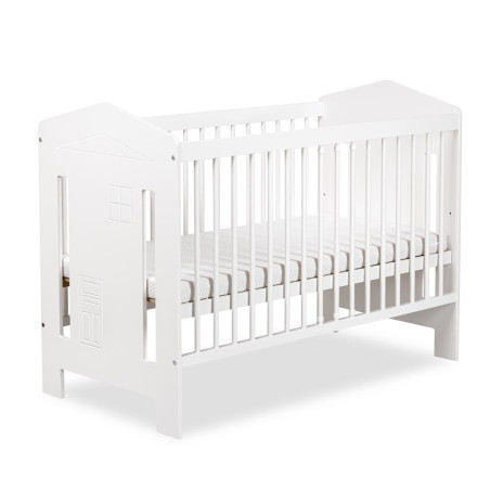 Baby House Cot Bed 60x120 Ida in white wood - Little Sky