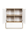 House-shaped changing dresser Ida in white / beech wood - Little Sky