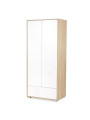 Children's House-Shaped 2-door Wardrobe Ida in white wood - Little Sky