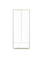 Children's House-Shaped 2-door Wardrobe Ida in white wood - Little Sky