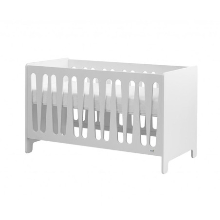 Children's bedroom Cot Bed 140x70 in white MDF Moon Collection