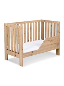 Baby Cot Bed 60x120 Amelia II in oak wood - Little Sky