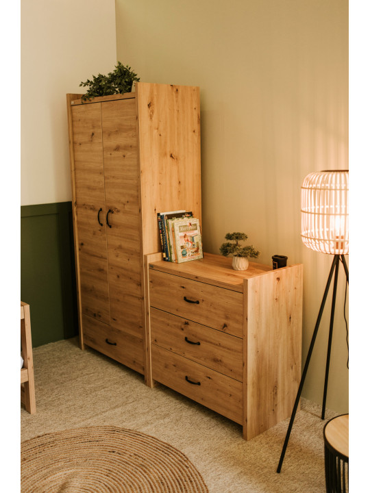 Chest of drawers Amelia in oak wood - Little Sky