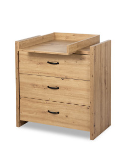 Cassettiera / Fasciatoio Amelia in legno rovere - Little Sky