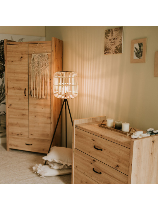 Children's 2-Door Wardrobe Amelia oak - Little Sky