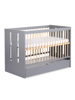 Baby Cot Bed 60x120 Pauline in graphite wood - Little Sky