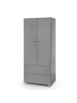 Children's 2-Door Wardrobe Pauline graphite - Little Sky