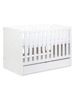 Baby Cot Bed 60x120 Amelia in white wood - Little Sky