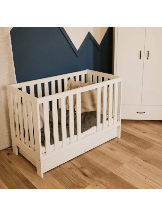Culla / Lettino 60x120 Amelia II in legno bianco - Little Sky