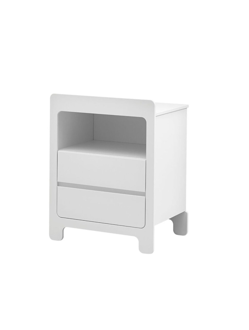 Children's bedroom Small 2 Drawer Chest in white MDF Moon Collection