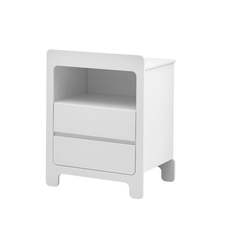Children's bedroom Small 2 Drawer Chest in white MDF Moon Collection