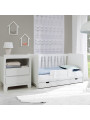 Children's bedroom Small 2 Drawer Chest in white MDF Moon Collection